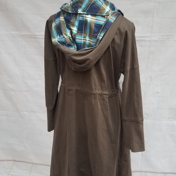 REBORN DUSTER COAT Olive Green - Picture 6 of 8